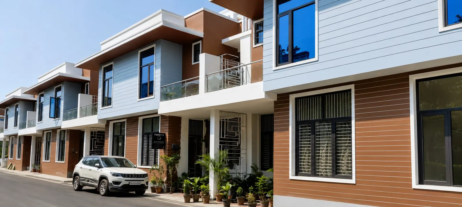 Green Villa 2 row of duplex villas along internal 25-30 ft road, Sector 16B